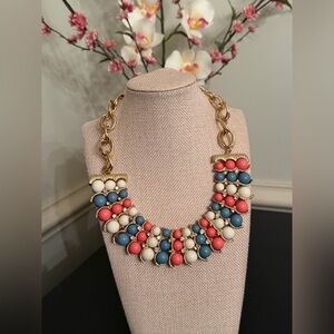 Jerollin Fashion Elegant Gold and Beaded Statement Collar Necklace